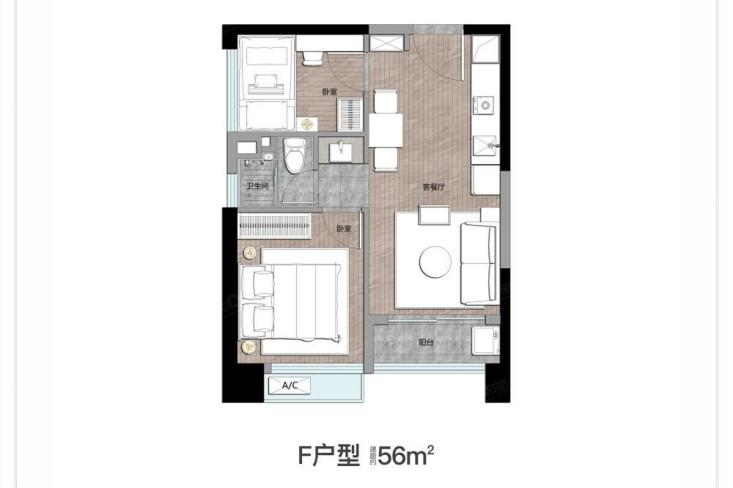 萬科和頌軒39-56㎡公寓均價(jià)56500元/平